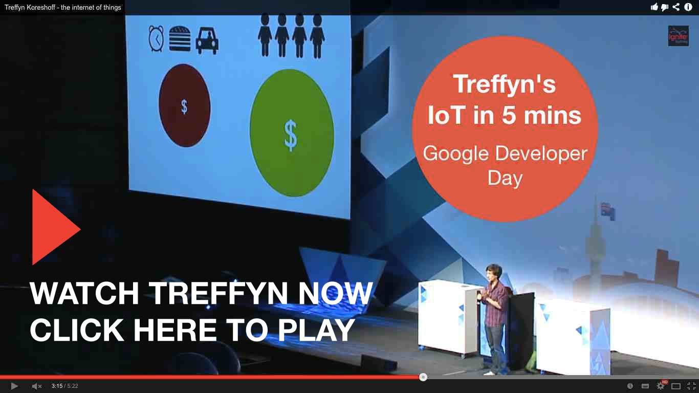 Treffyn Koreshoff speaking at Google Developer Day